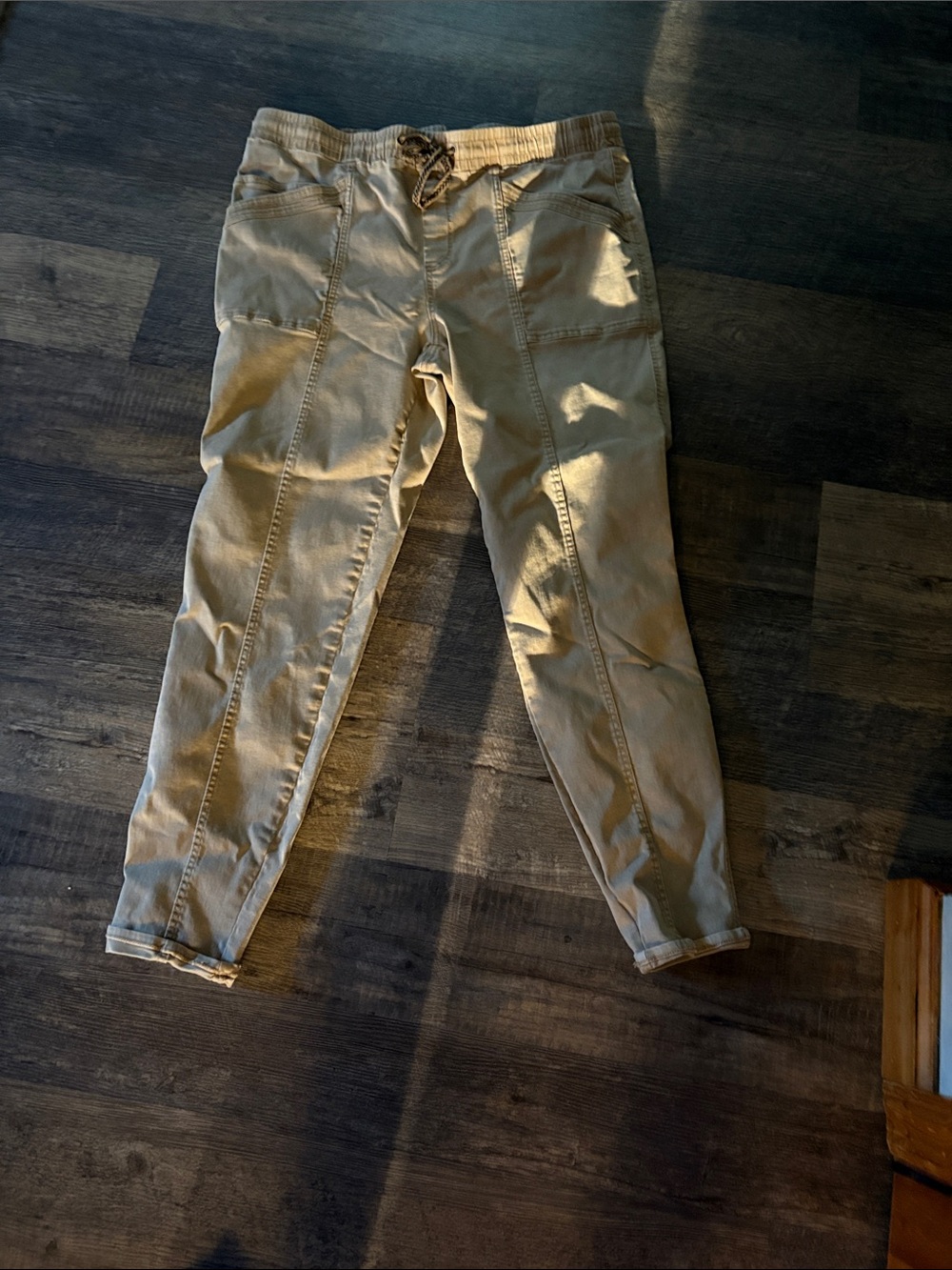 Maurices Women's Drawstring Jogger Pants in Tan